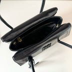 Vintage-Inspired Top Handle Bag – Dual-Flap Design