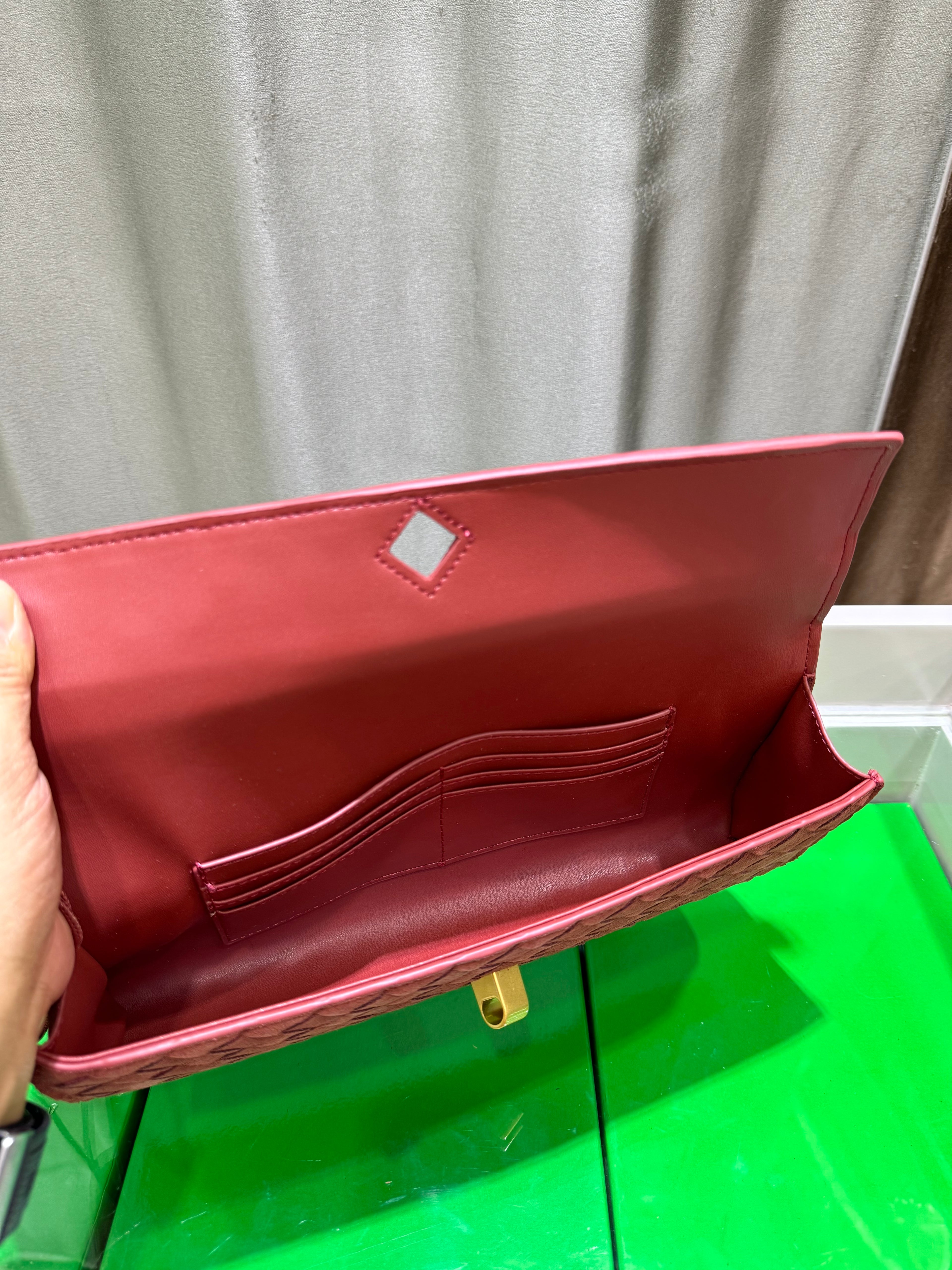 Suede & Nappa Leather Evening Top-Handle Bag