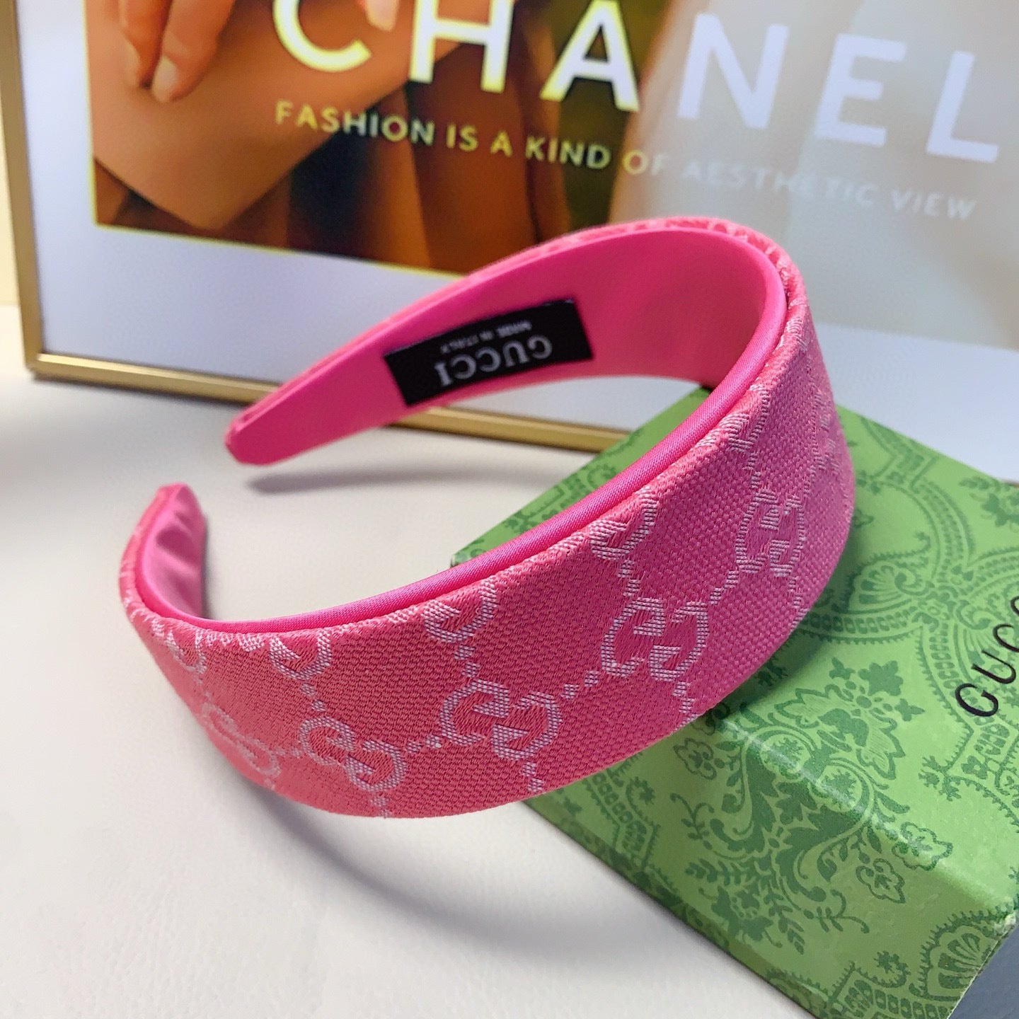 Luxury Wide Logo Headband — Elegant & Versatile