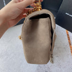 Monogram Messenger Bag | Suede with Tassel Accent