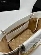 Large Woven Basket Tote Bag