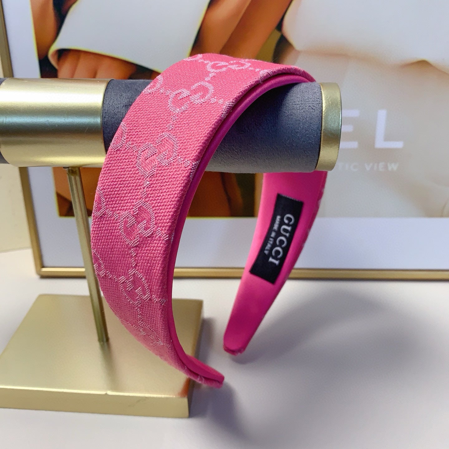 Luxury Wide Logo Headband — Elegant & Versatile