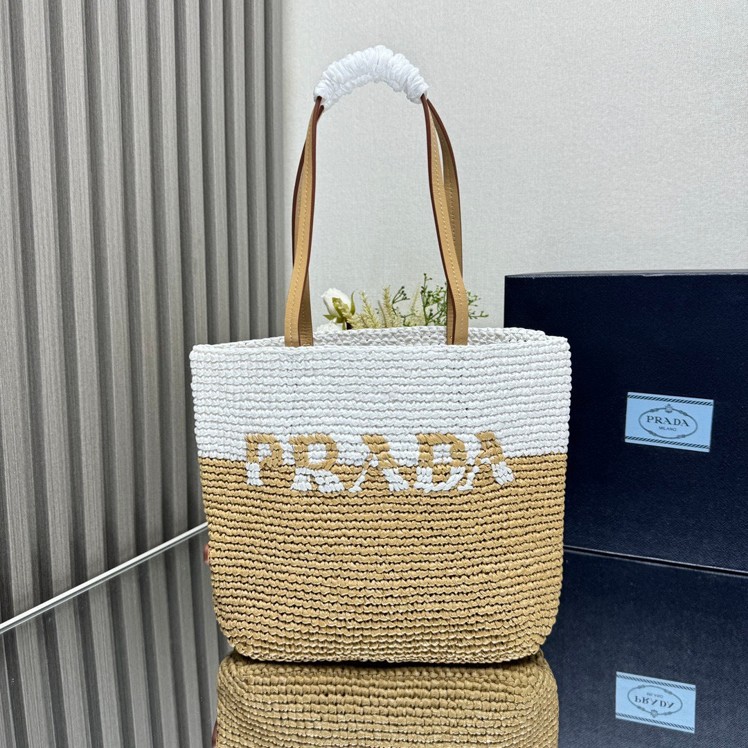 Woven Raffia Tote Bag - (Premium Quality)