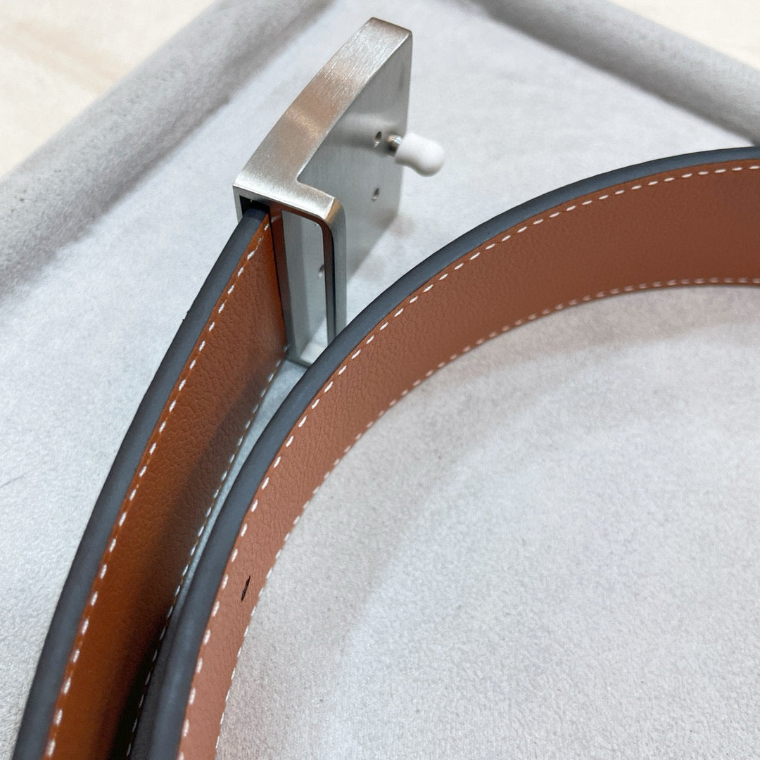 3.8 cm Reversible Calfskin Belt