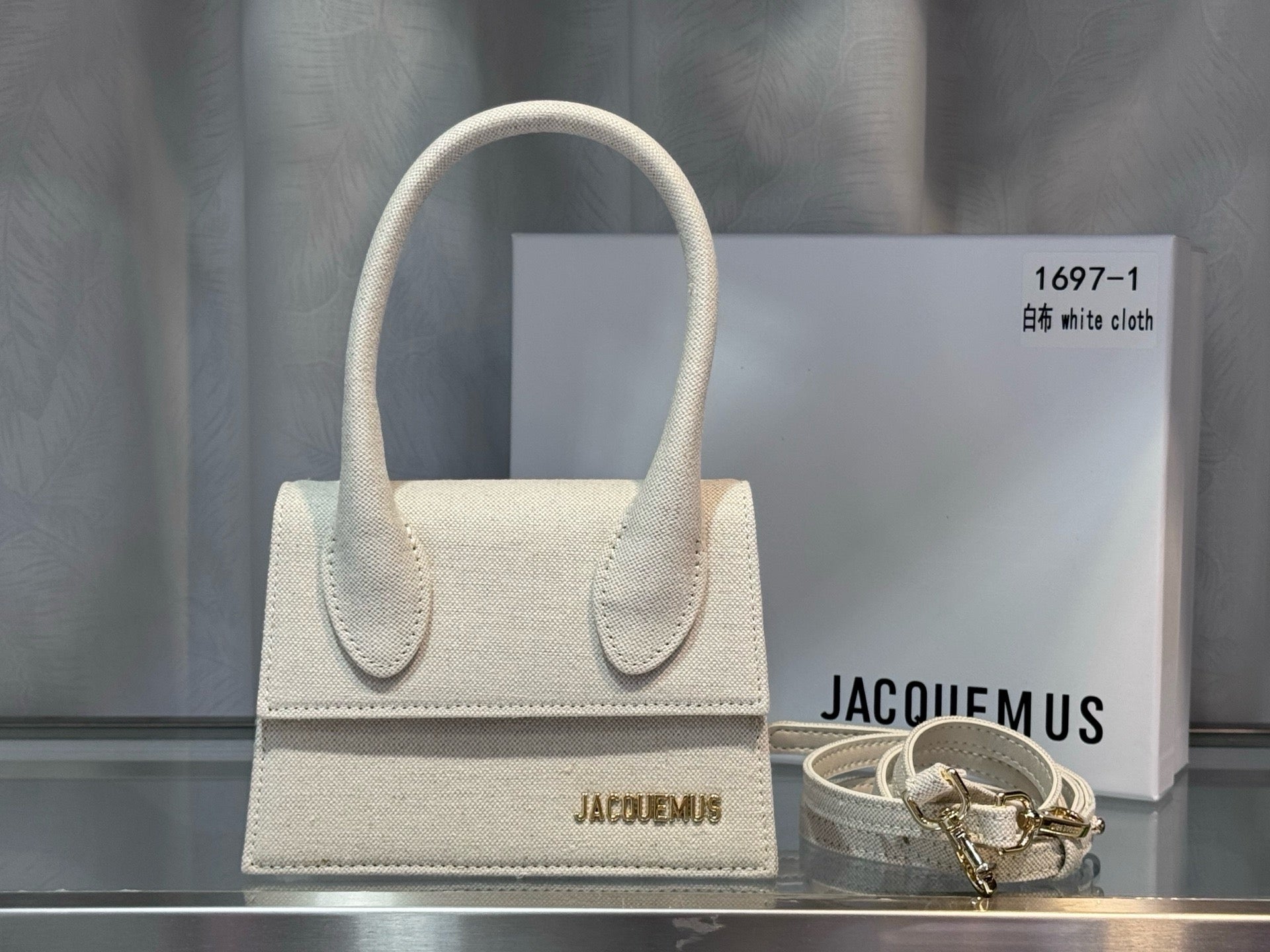 Chic Mini Top Handle Bag | Structured Fabric Design with Bold Logo Detail