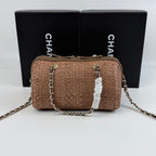 Raffia Bowling Bag | Woven Summer Shoulder Bag