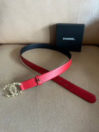 Classic Double Logo Chain Belt (Red)