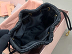 Matelassé Drawstring Cloud Pouch