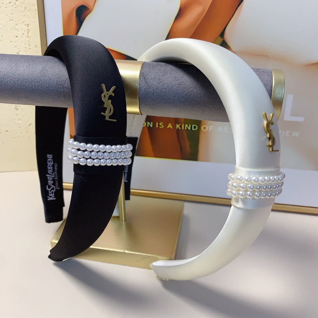 Luxury Wide Logo Headband — Elegant & Versatile