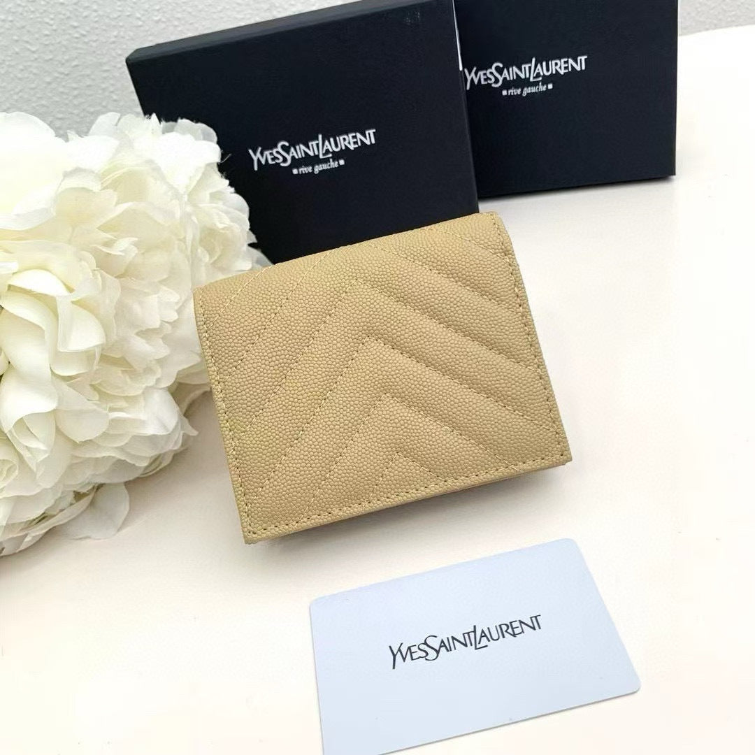 Folded Leather Wallet with Card Holder