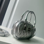 Mini Lambskin Ruched Shoulder Bag