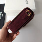 Premium Burgundy Flap Shoulder Bag – Suede Finish (Large Size)
