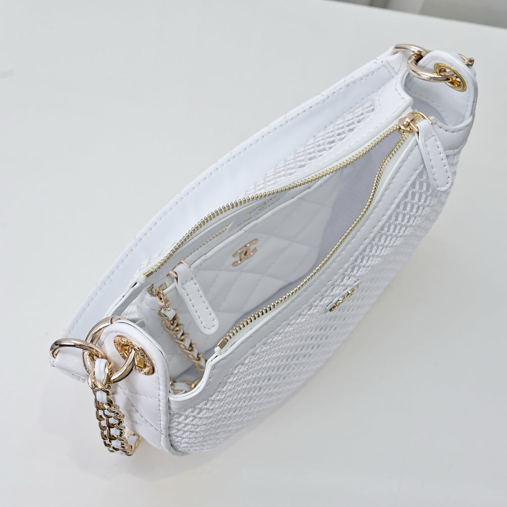 Mesh & Leather Chain Bag