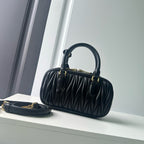 Mini Lambskin Ruched Shoulder Bag