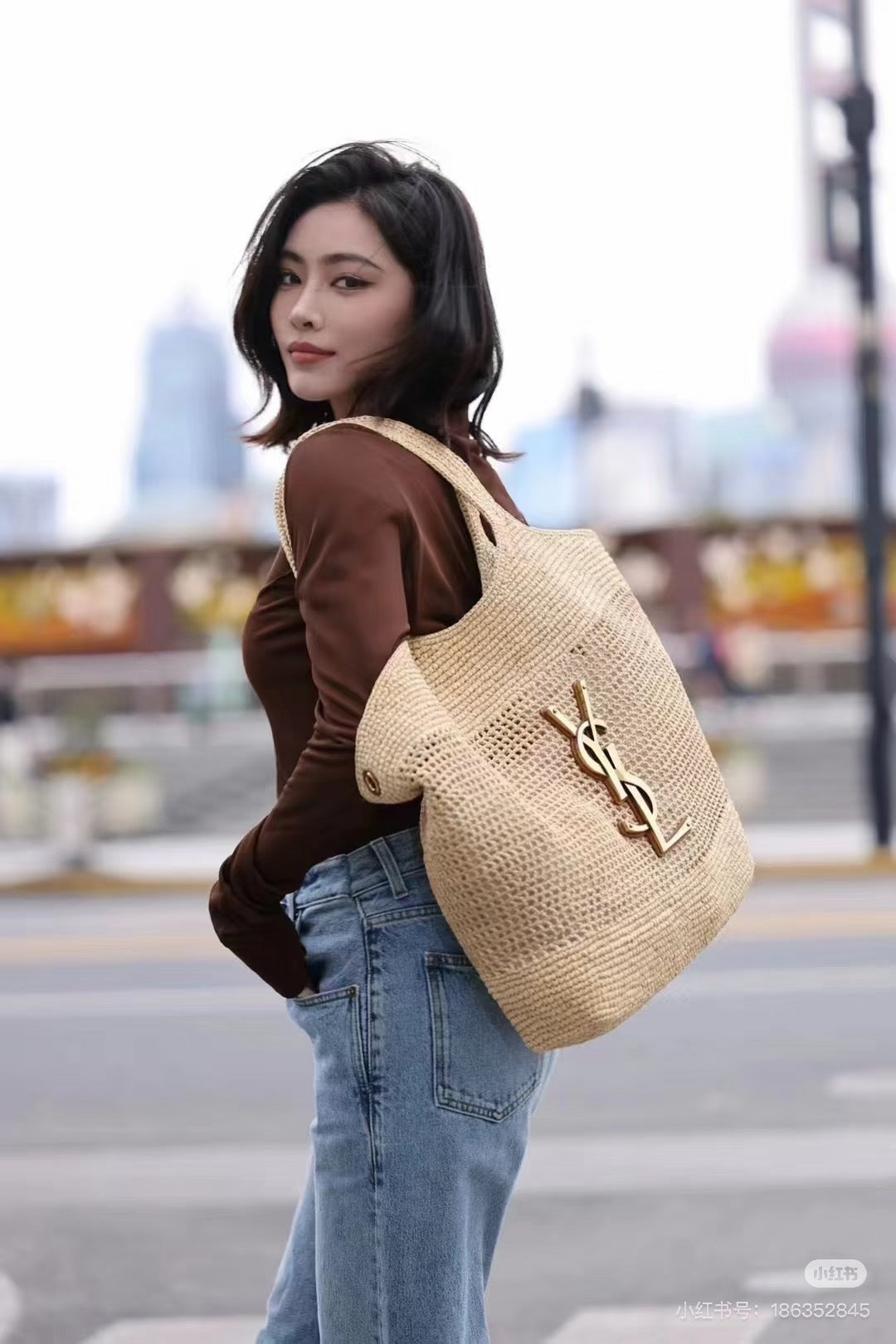Premium Raffia Woven Tote Bag | Large Summer Shopping Bag