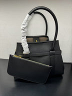 Premium Leather Vintage-Style Top-Handle Tote Bag