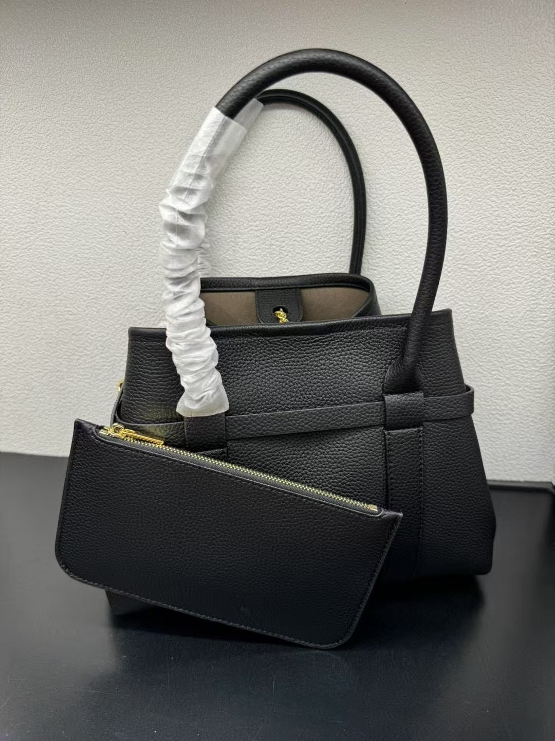Premium Leather Vintage-Style Top-Handle Tote Bag