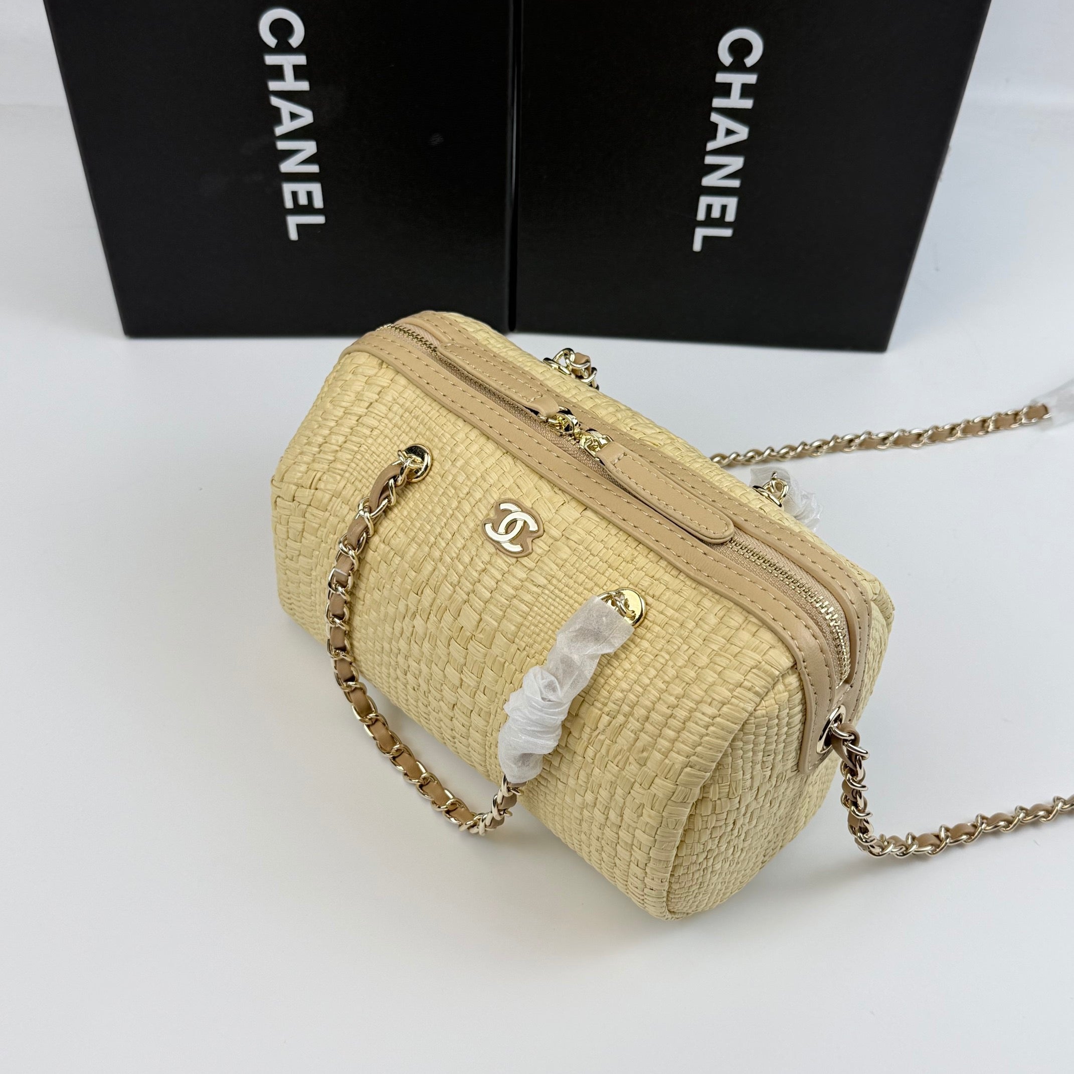 Raffia Bowling Bag | Woven Summer Shoulder Bag