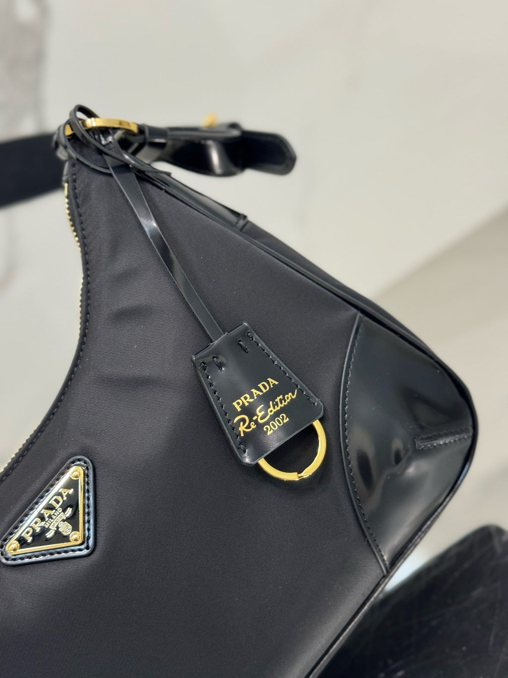 New Arrival | Modern Nylon & Patent Leather Shoulder Bag