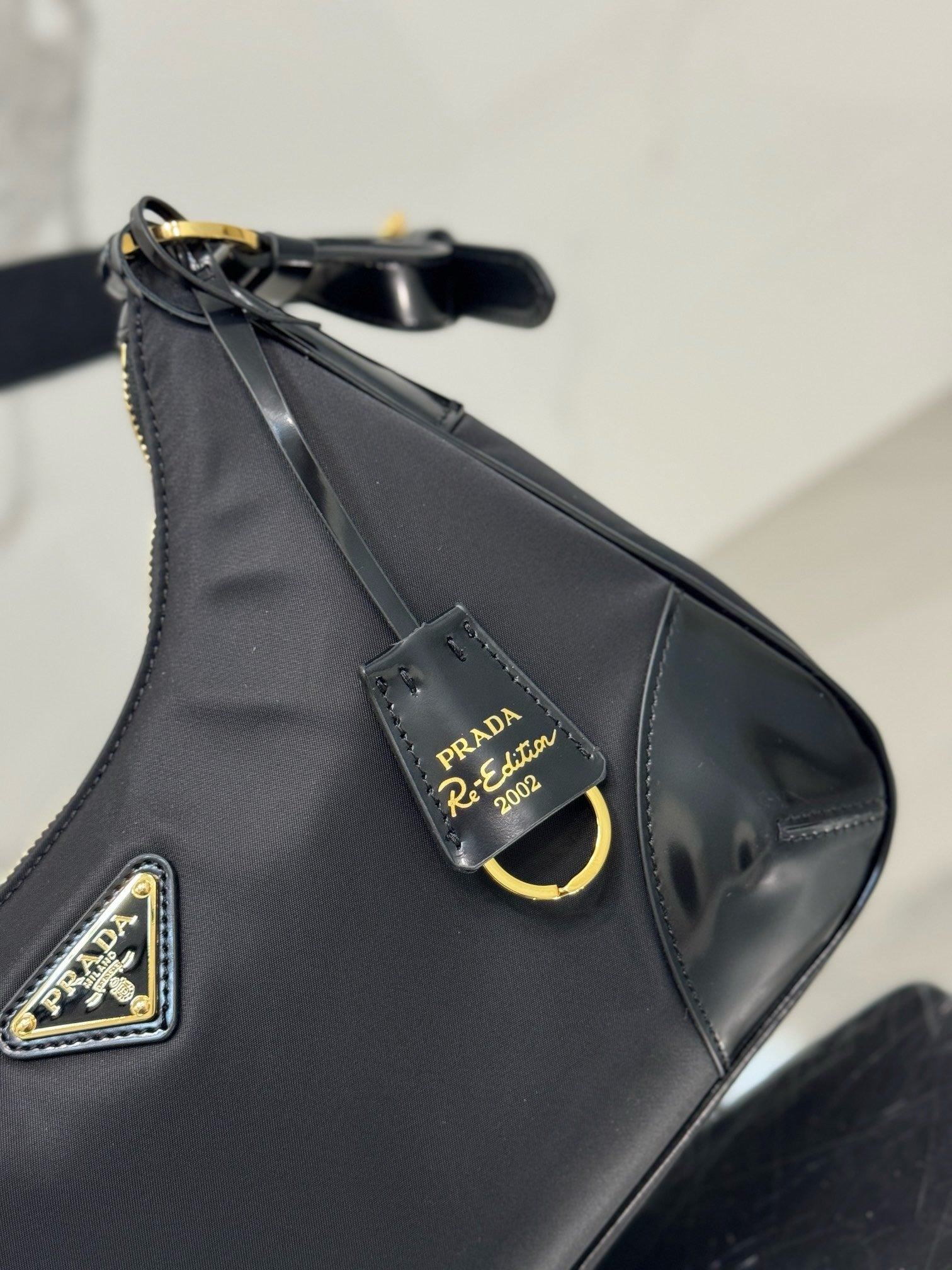 New Arrival | Modern Nylon & Patent Leather Shoulder Bag