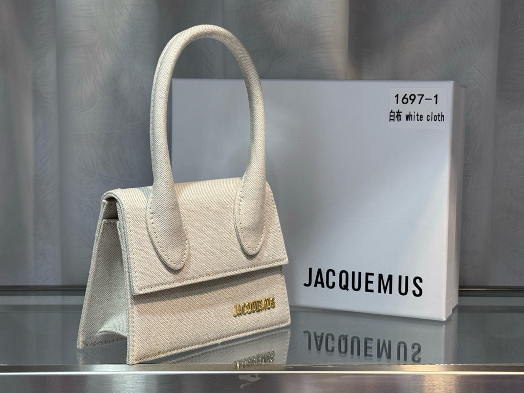 Chic Mini Top Handle Bag | Structured Fabric Design with Bold Logo Detail