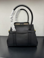 Premium Leather Vintage-Style Top-Handle Tote Bag
