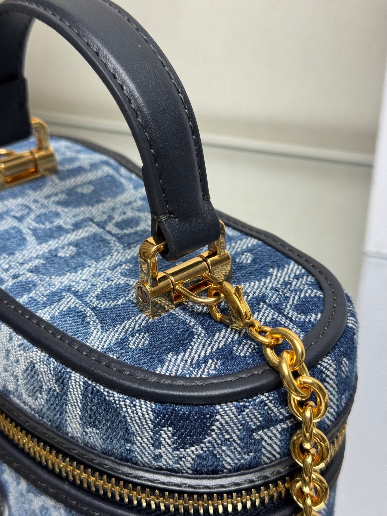 Mini Vanity Bag (Blue Monogram Style) - Premium Quality