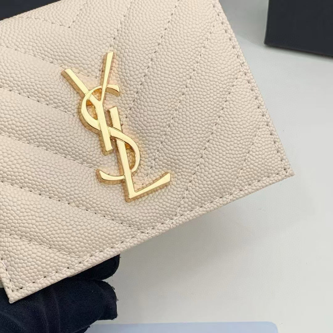 Folded Leather Wallet with Card Holder