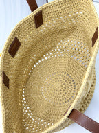 Raffia Woven Basket Bag | Embroidered Straw Tote