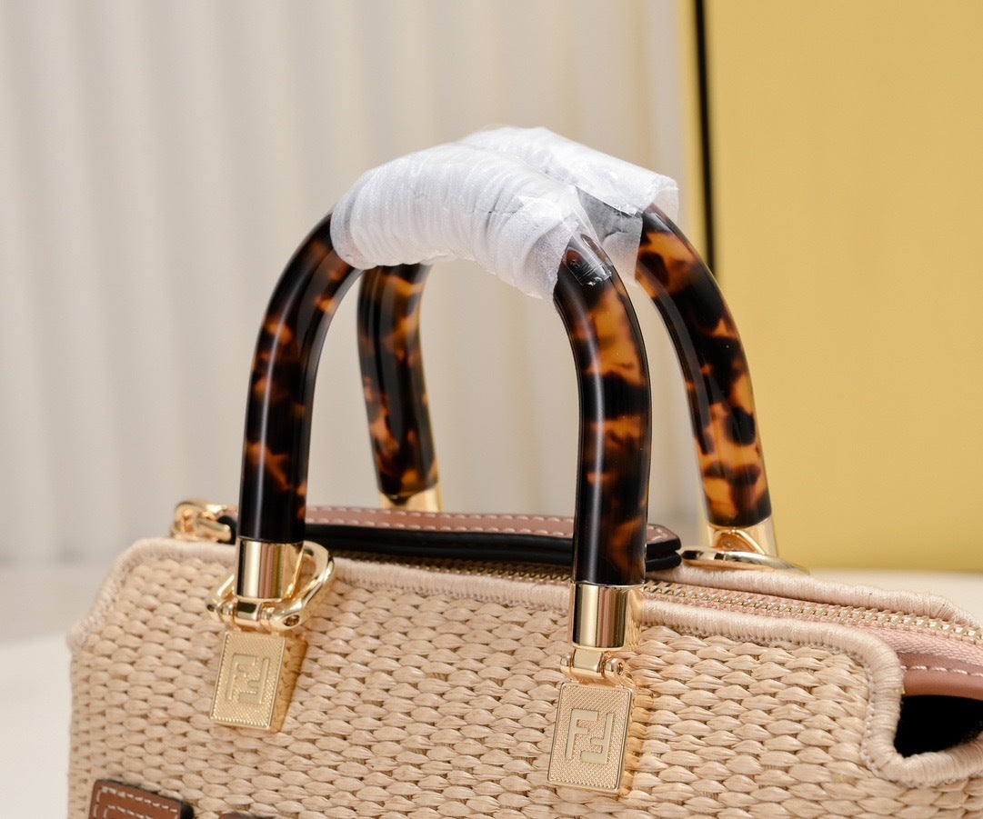 Summer Woven Mini Top Handle Bag (Caramel) –  Premium Quality