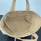 Inspired Striped Quilted Denim Beach Tote Bag
