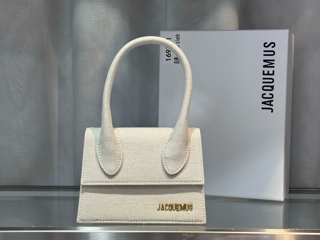 Chic Mini Top Handle Bag | Structured Fabric Design with Bold Logo Detail