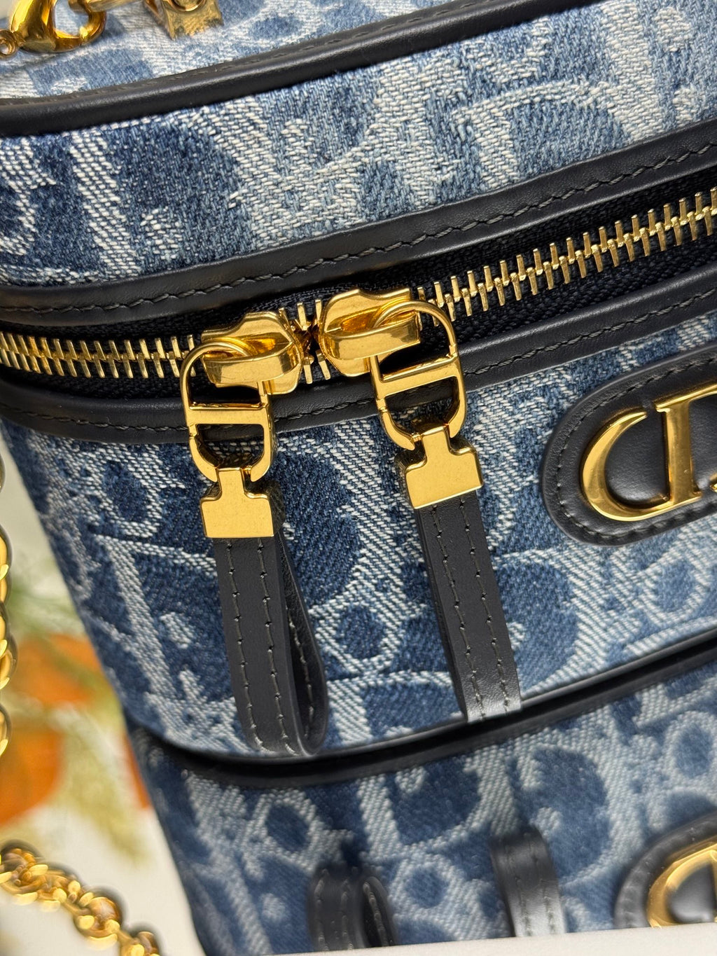 Mini Vanity Bag (Blue Monogram Style) - Premium Quality
