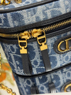 Mini Vanity Bag (Blue Monogram Style) - Premium Quality