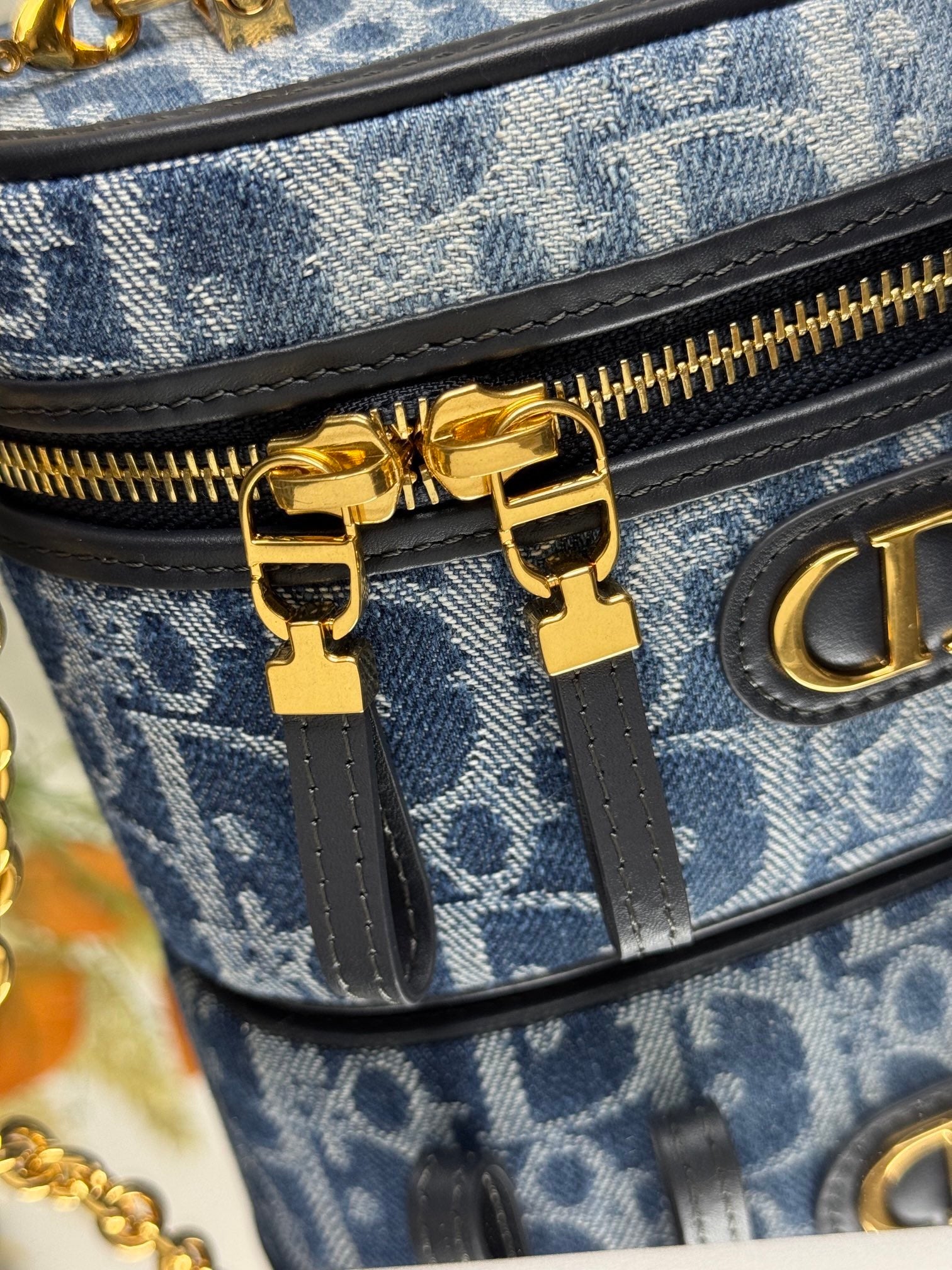 Mini Vanity Bag (Blue Monogram Style) - Premium Quality