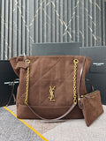 Brown Suede Jamie 4.3 Large Drawstring Bucket Bag