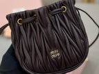 Matelassé Drawstring Cloud Pouch