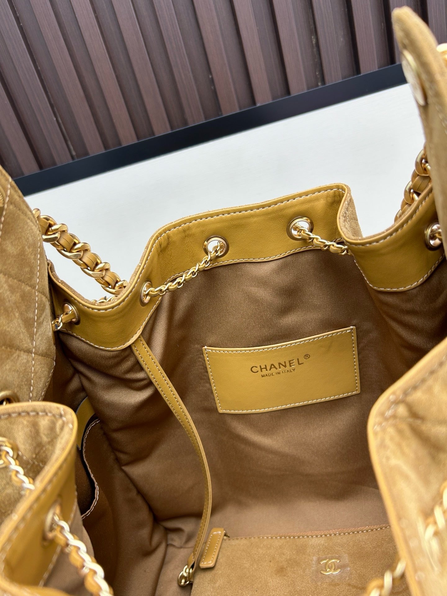 Large Suede Hobo Bucket Bag | Quilted Texture