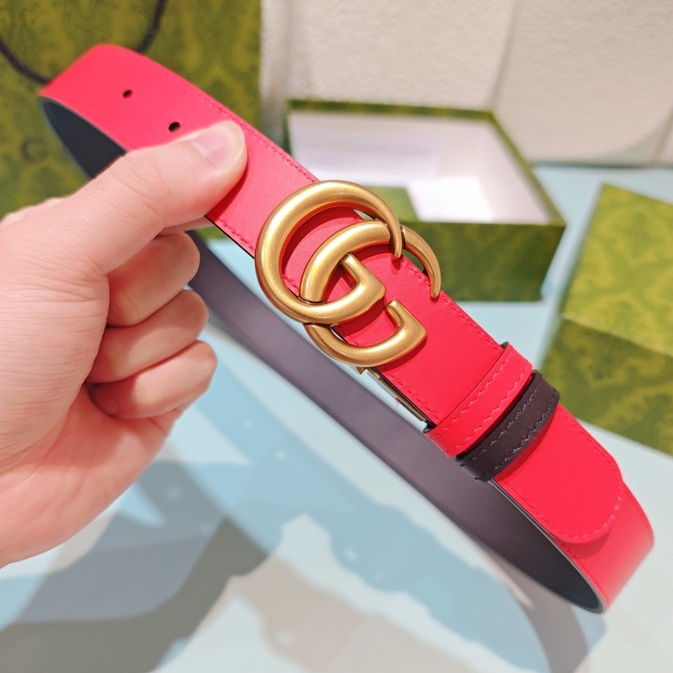 3.0cm Double-Sided Leather Belt