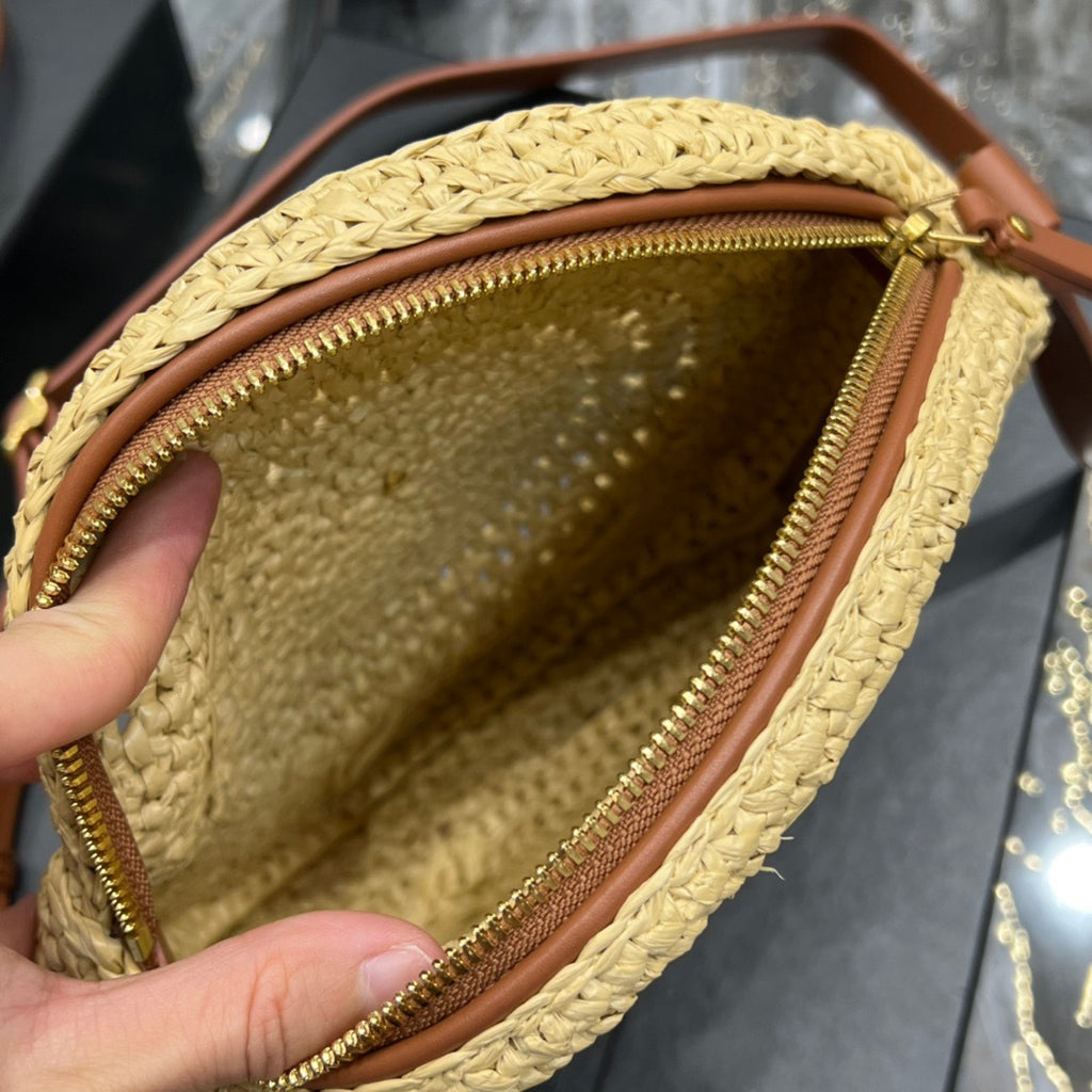 Premium Quality Round Raffia Woven Bag