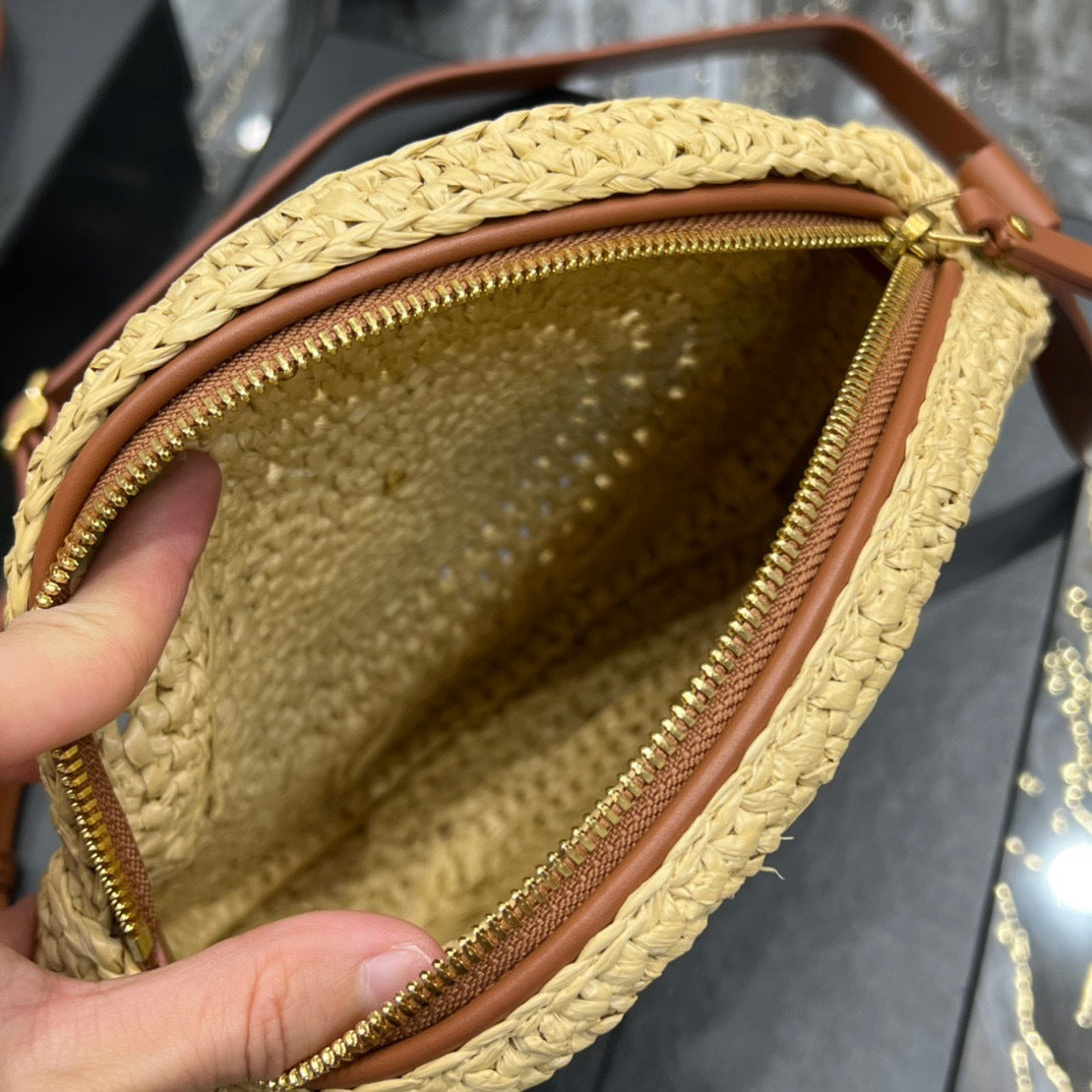 Premium Quality Round Raffia Woven Bag