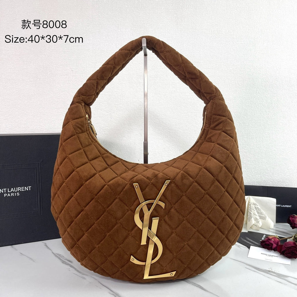 ICARE Large Suede Hobo Bag
