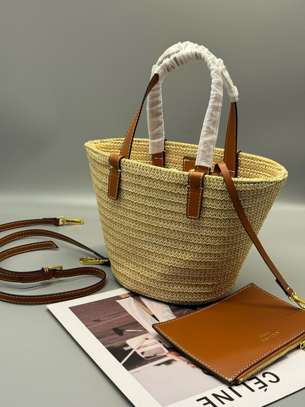 Raffia Handwoven Mini Tote Bag | Moroccan Craft