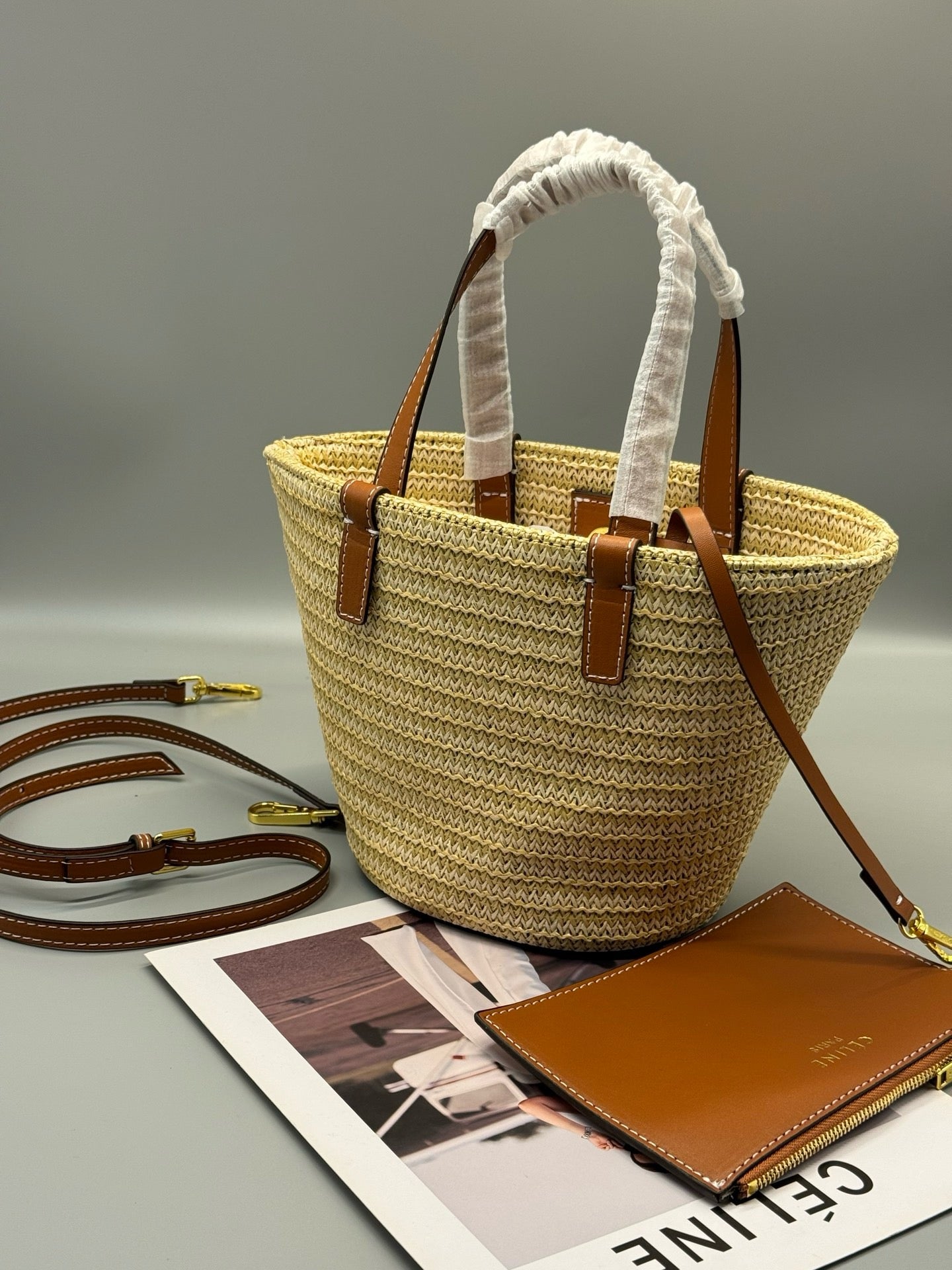 Raffia Handwoven Mini Tote Bag | Moroccan Craft