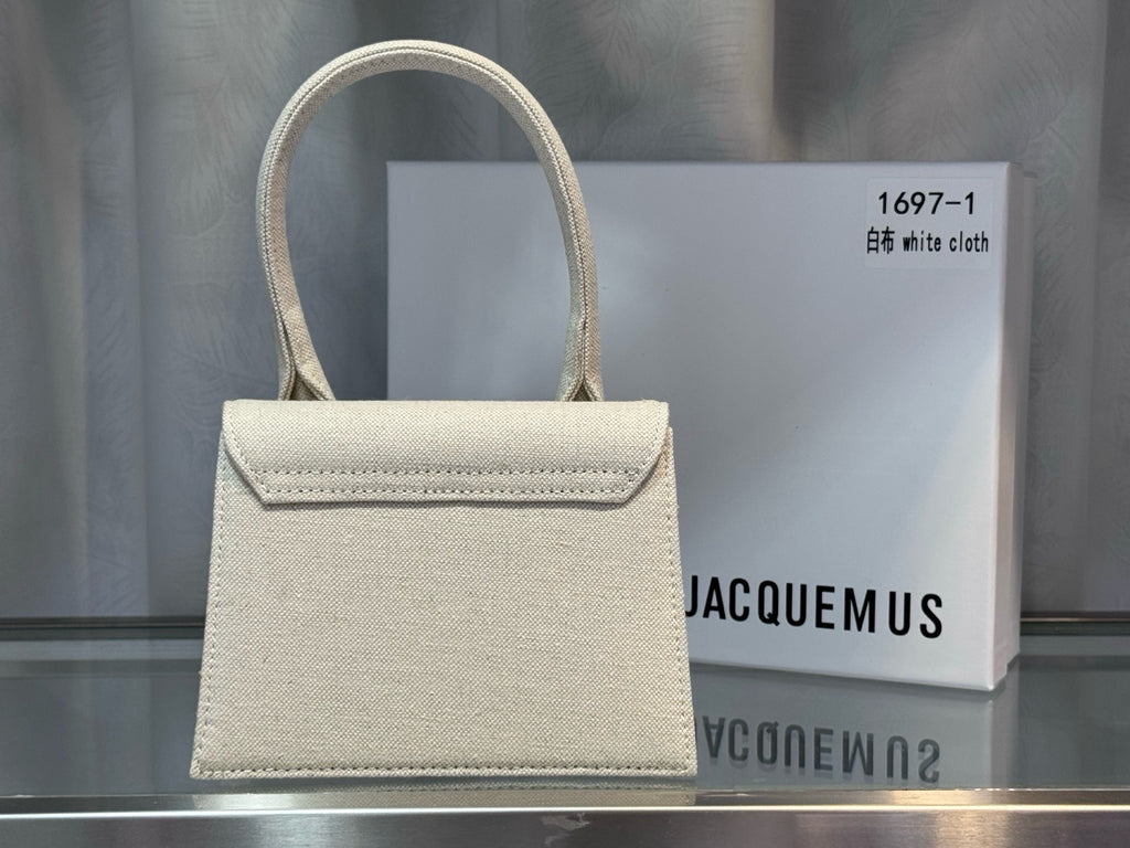 Chic Mini Top Handle Bag | Structured Fabric Design with Bold Logo Detail