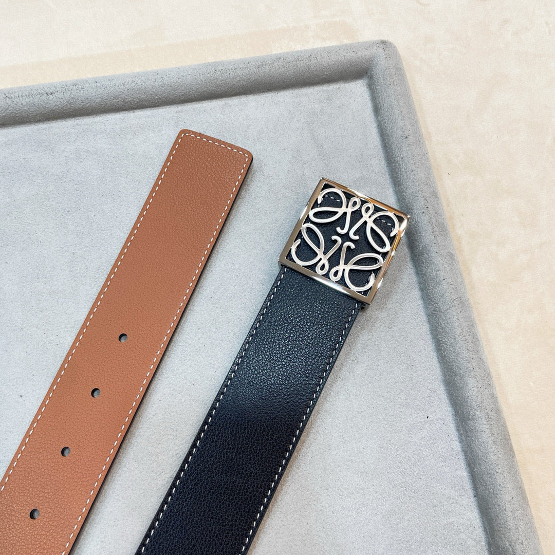 3.8 cm Reversible Calfskin Belt