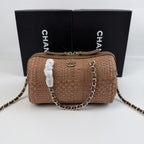 Raffia Bowling Bag | Woven Summer Shoulder Bag