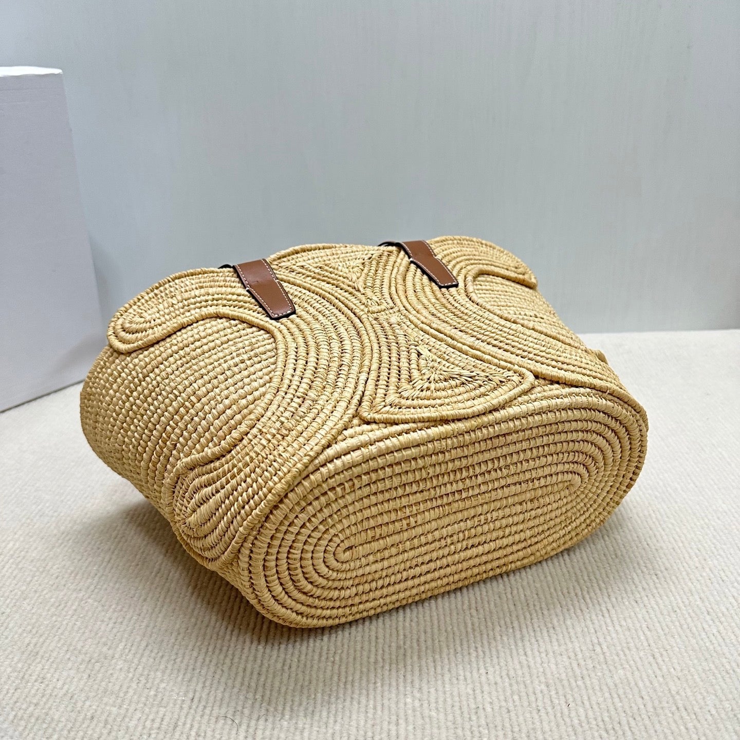 Premium++ Handwoven Basket Bag | Natural Straw & Leather Tote