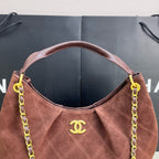 Quilted Suede shoulder bag