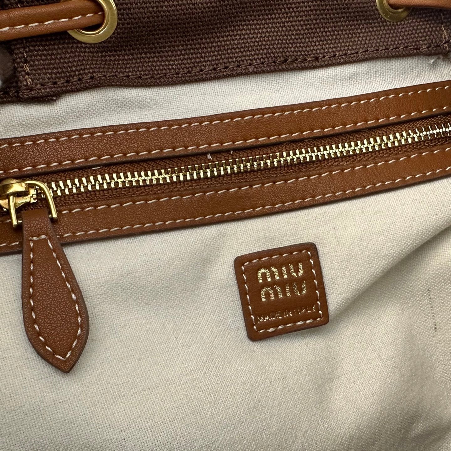 Large Canvas & Leather Backpack – Collegiate Style, 29.5cm